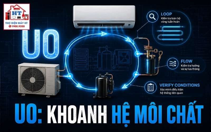 Lỗi U0 Daikin: chẩn đoán hệ môi chất theo model/series