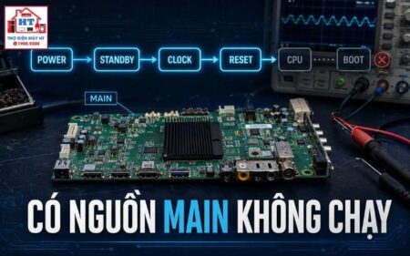 Mainboard Tivi có nguồn nhưng không chạy: Kiểm tra Clock hay Reset?