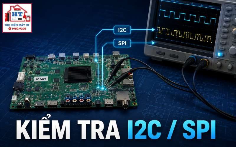 Mainboard Tivi giao tiếp lỗi: Khi nào cần kiểm tra I2C/SPI?