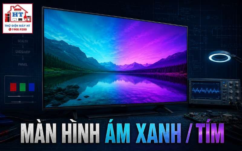 Tivi màn hình ám xanh, ám tím: Đèn nền, T-Con hay panel? 1 Tivi màn hình ám xanh, ám tím: Đèn nền, T-Con hay panel?