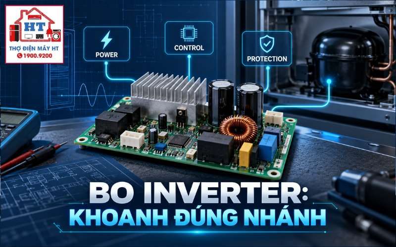 Bo inverter tủ lạnh: chẩn đoán nguồn, drive và bảo vệ 1 Bo inverter tủ lạnh: chẩn đoán nguồn, drive và bảo vệ