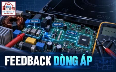 Cảm biến dòng và điện áp bếp từ: feedback và chẩn đoán