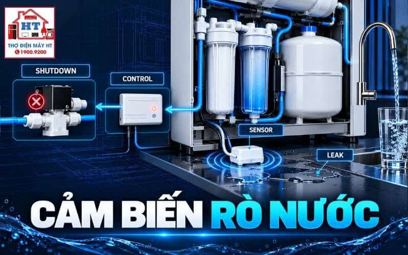 Cảm biến rò nước máy lọc nước: logic phát hiện và bảo vệ 1 Cảm biến rò nước máy lọc nước: logic phát hiện và bảo vệ