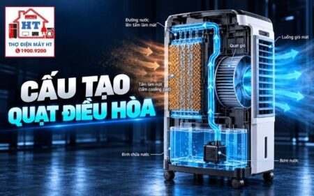 Cấu tạo quạt điều hòa: hệ nước, gió và điều khiển