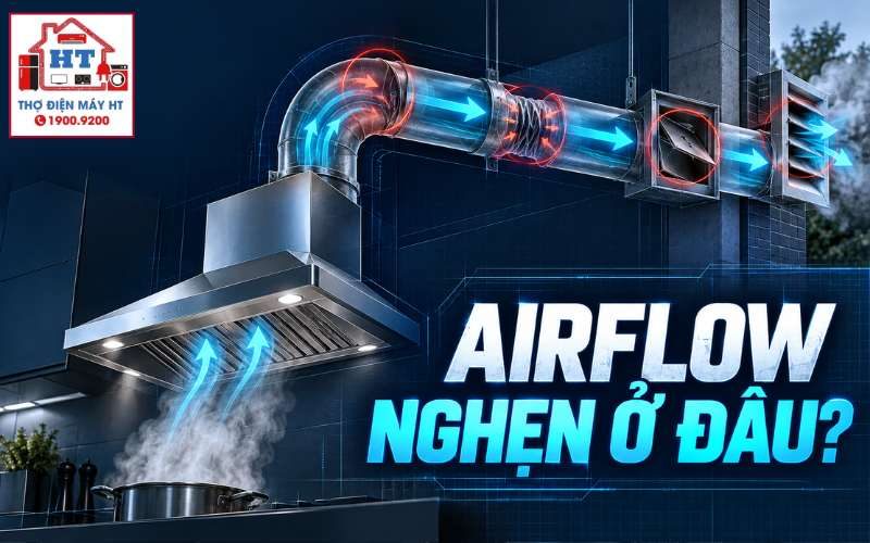 Airflow Máy Hút Mùi: Static Pressure, Ống Gió, Damper Và Chẩn Đoán 1 Airflow Máy Hút Mùi: Static Pressure, Ống Gió, Damper Và Chẩn Đoán