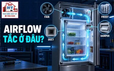 Chẩn đoán airflow tủ lạnh: quạt, đường gió và chênh nhiệt