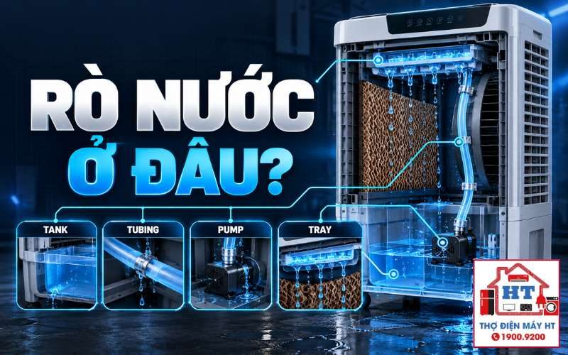 Quạt điều hòa bị rò nước: chẩn đoán theo đường nước