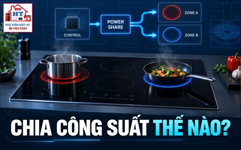Bếp từ nhiều vùng: chia công suất, Flex và PowerBoost