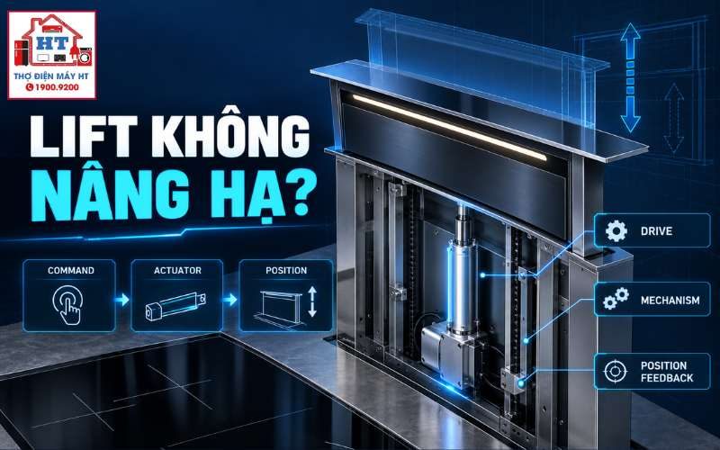 Cơ Cấu Lift/Downdraft Máy Hút Mùi: Actuator Và Chẩn Đoán