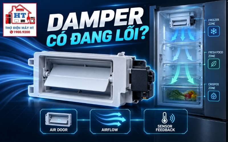 Damper tủ lạnh: chẩn đoán điều khiển luồng gió multi-zone 1 Damper tủ lạnh: chẩn đoán điều khiển luồng gió multi-zone
