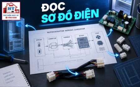 Đọc sơ đồ điện tủ lạnh: connector, harness và đường tín hiệu