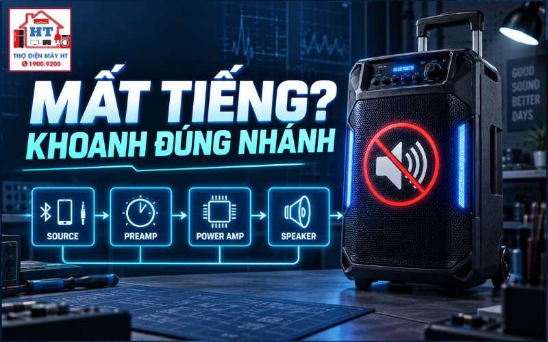 Loa kéo mất tiếng: fault tree từ input đến driver