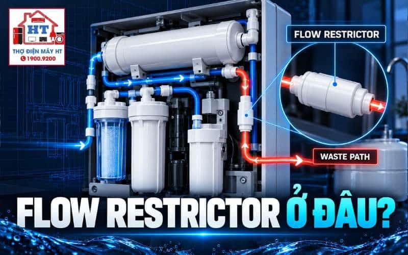 Flow restrictor máy lọc nước: vai trò với áp màng và nước thải