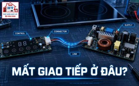 Giao tiếp bo mạch bếp từ: tín hiệu điều khiển và chẩn đoán