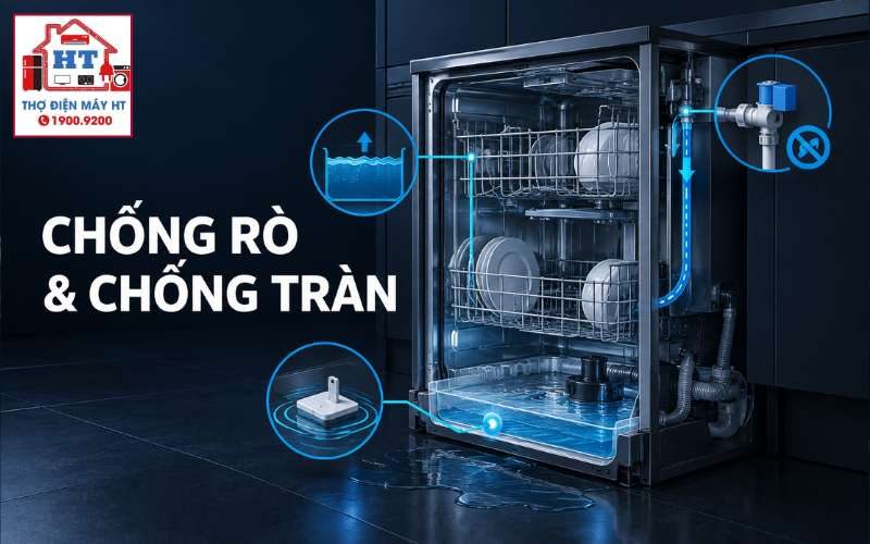 Hệ thống chống rò máy rửa bát: phao, cảm biến và AquaStop 1 Hệ thống chống rò máy rửa bát: phao, cảm biến và AquaStop