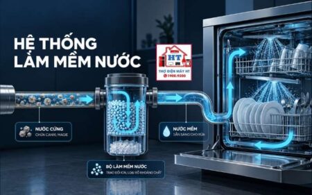 Hệ thống làm mềm nước máy rửa bát: hạt nhựa và tái sinh