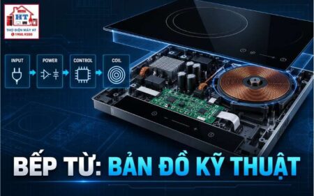Kỹ thuật bếp từ: sơ đồ hệ thống, bo mạch và chẩn đoán