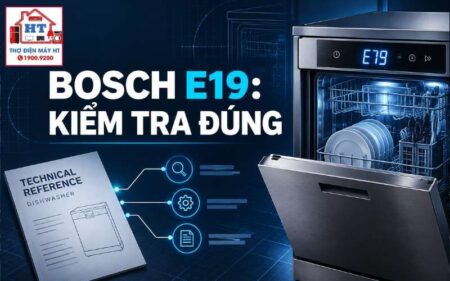 Lỗi E19 máy rửa bát Bosch: bộ phân phối hay mạch điều khiển?