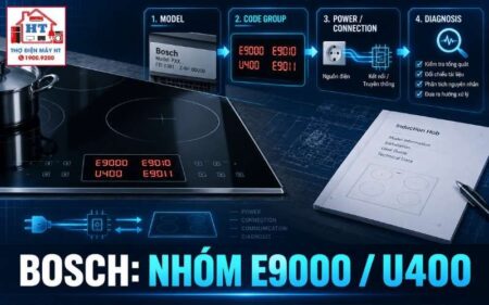 Bosch E9000/E9010, U400/E9011: chẩn đoán nguồn và kết nối