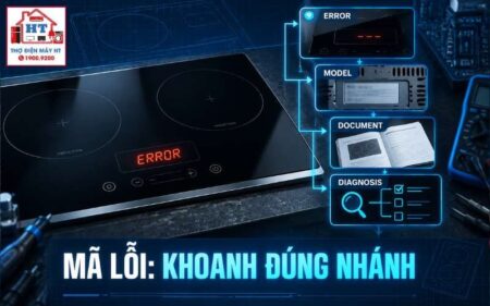 Mã lỗi bếp từ: xác định hãng, model và mã hiển thị