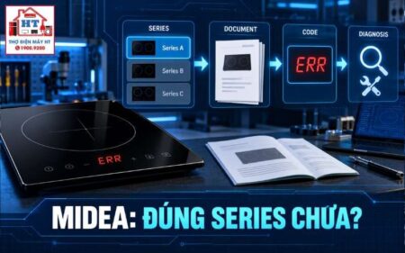 Mã lỗi bếp từ Midea: xác định model và mã hiển thị