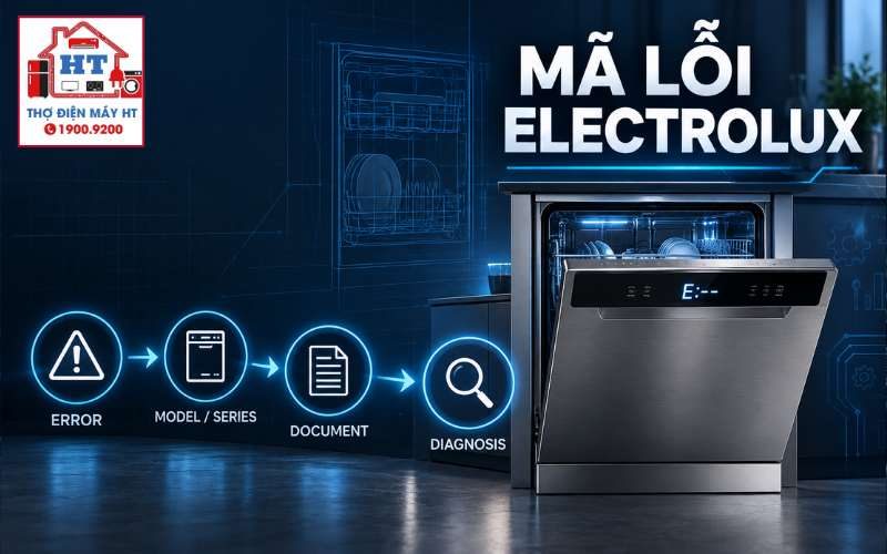 Mã lỗi máy rửa bát Electrolux: phân biệt lỗi và trạng thái 1 Mã lỗi máy rửa bát Electrolux: phân biệt lỗi và trạng thái