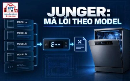 Mã lỗi máy rửa bát Junger: phải tra theo đúng model