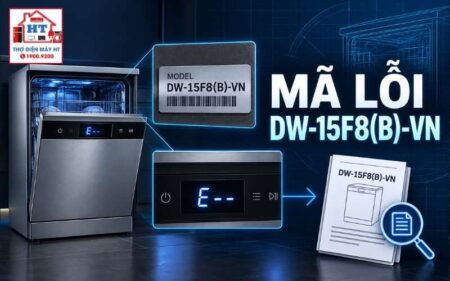 Mã lỗi Toshiba DW-15F8(B)-VN: E1, E3, E4, E8, EC, Ed