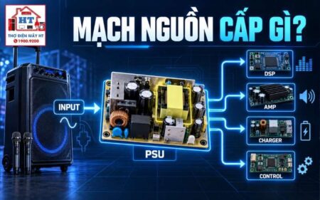 Mạch nguồn loa kéo: các khối, đường nguồn và chẩn đoán