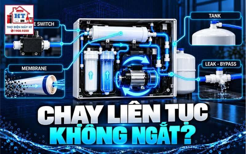 Máy lọc nước chạy liên tục không ngắt: fault tree áp lực và shutoff 1 Máy lọc nước chạy liên tục không ngắt: fault tree áp lực và shutoff