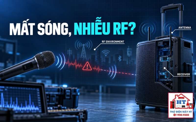 Micro loa kéo mất sóng, nhiễu RF: chẩn đoán receiver path