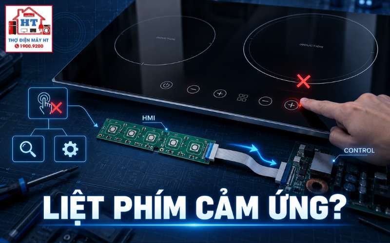 Phím cảm ứng bếp từ: HMI và hướng chẩn đoán lỗi điều khiển