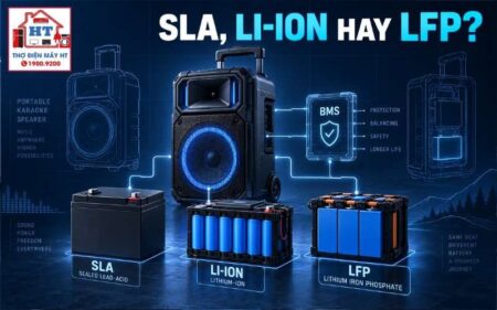 Pin loa kéo: SLA, Li-ion, LFP và BMS khác nhau thế nào?