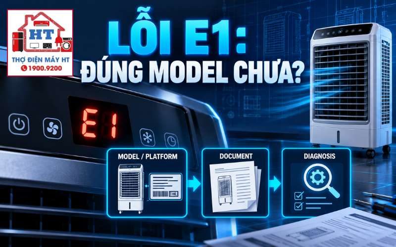 Lỗi E1 quạt điều hòa: cách xác định đúng theo model