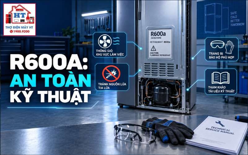 R600a trong tủ lạnh: an toàn kỹ thuật và giới hạn service 1 R600a trong tủ lạnh: an toàn kỹ thuật và giới hạn service