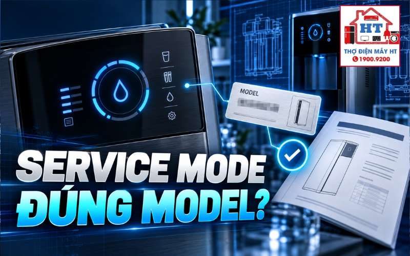 Service mode máy lọc nước: dùng test mode đúng theo platform