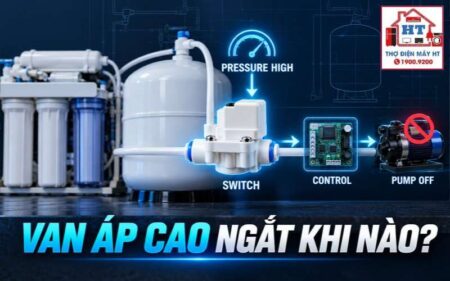 Van áp cao máy lọc nước: logic tự ngắt và lỗi không dừng bơm