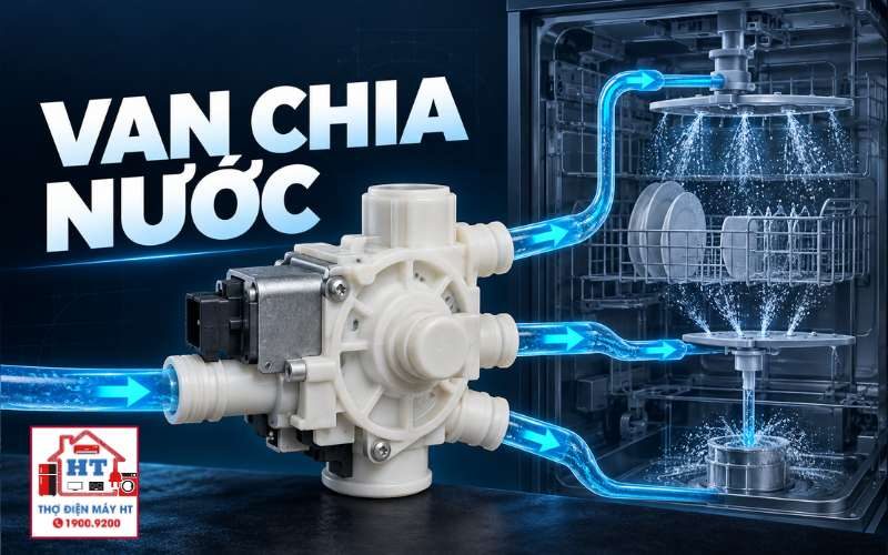 Van chia nước máy rửa bát: vị trí, lỗi và mạch điều khiển 1 Van chia nước máy rửa bát: vị trí, lỗi và mạch điều khiển