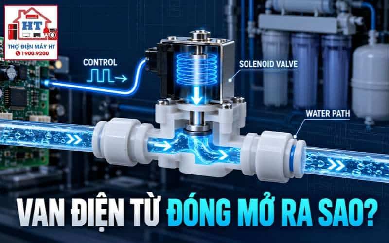 Van điện từ máy lọc nước: fail-open, fail-closed và cách kiểm tra
