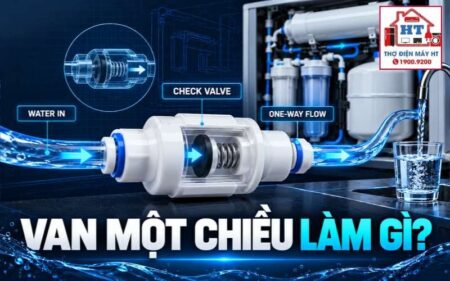 Van một chiều máy lọc nước: giữ áp, chống hồi và lỗi backflow