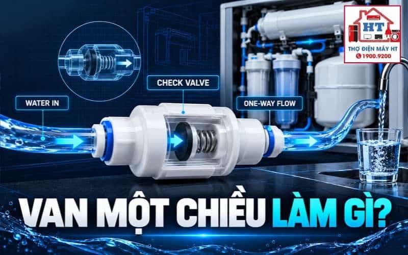 Van một chiều máy lọc nước: giữ áp, chống hồi và lỗi backflow 1 Van một chiều máy lọc nước: giữ áp, chống hồi và lỗi backflow